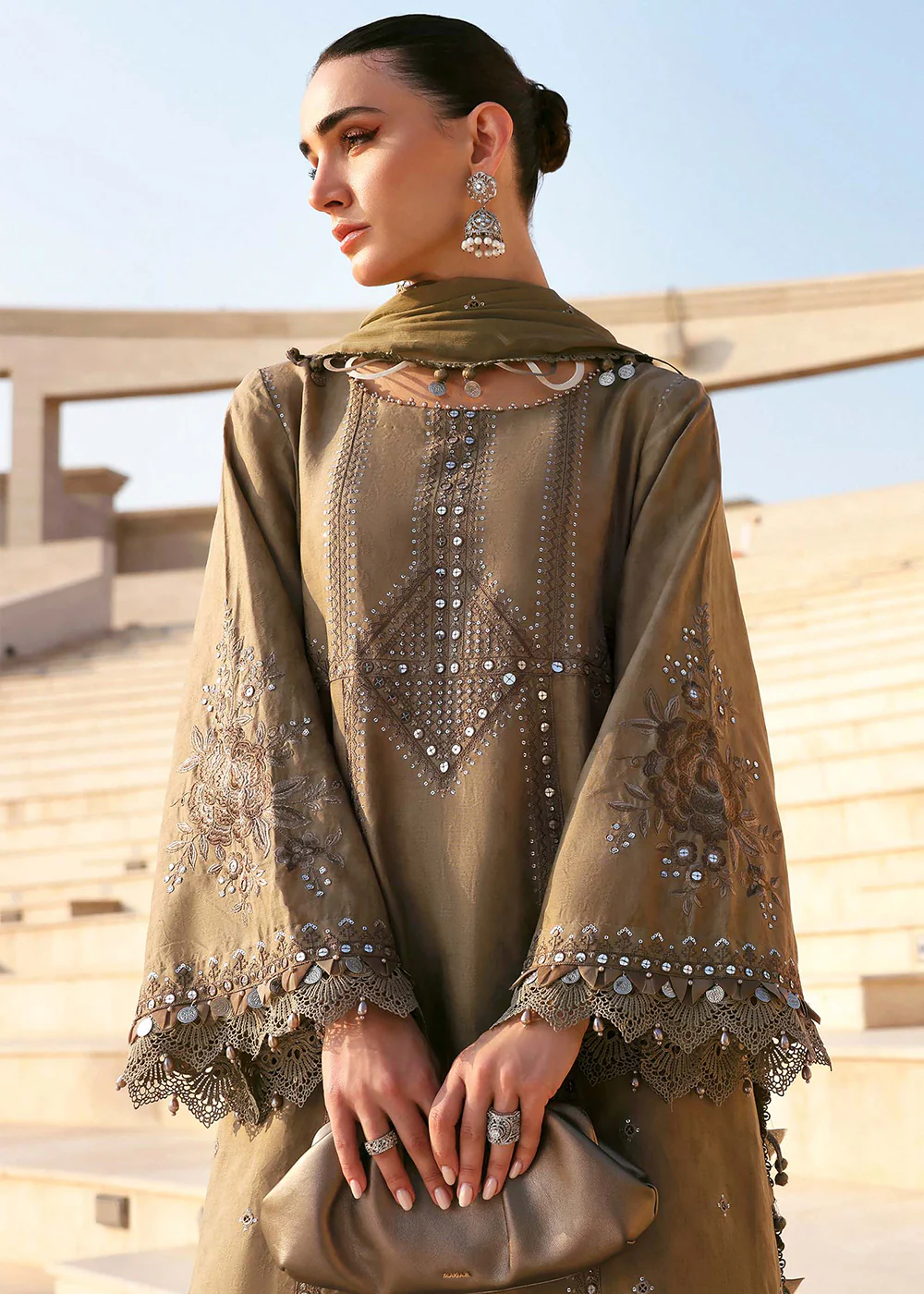 Premium Luxury Lawn '26 by Maria B | D-2602A - Image 2