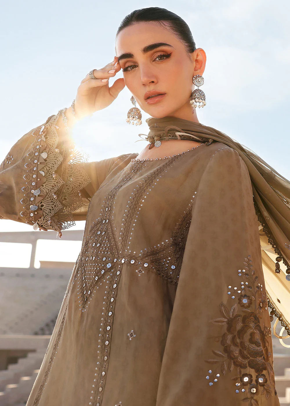 Premium Luxury Lawn '26 by Maria B | D-2602A - Image 6