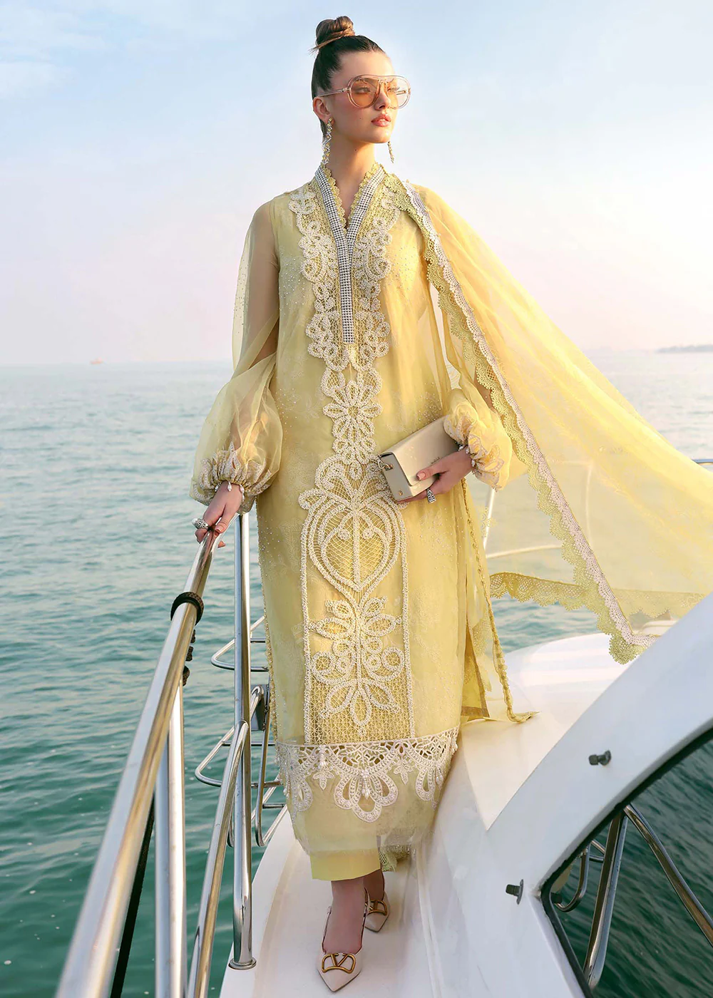 Premium Luxury Lawn '26 by Maria B | D-2604A - Image 3
