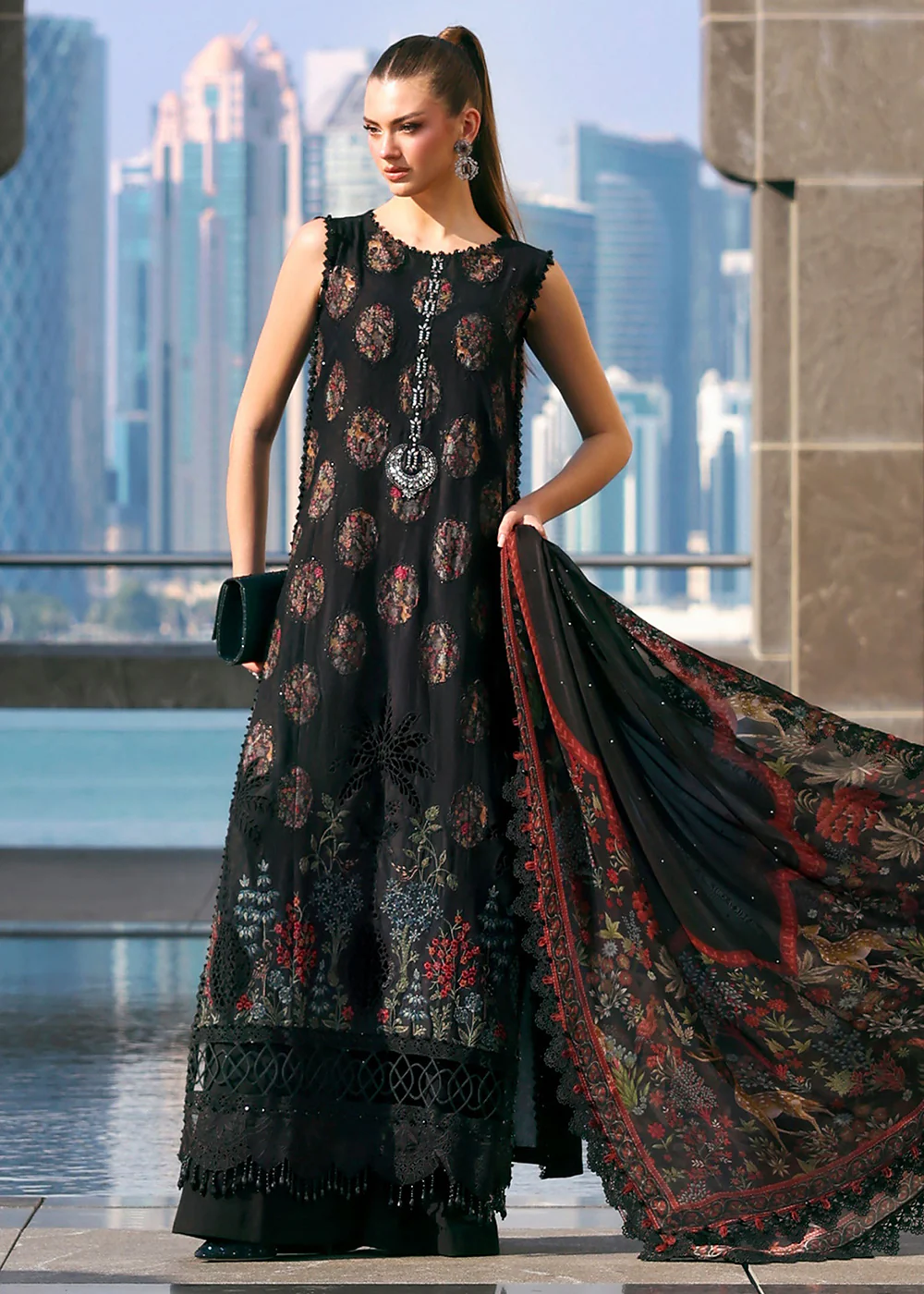 Premium Luxury Lawn '26 by Maria B | D-2605B - Image 3