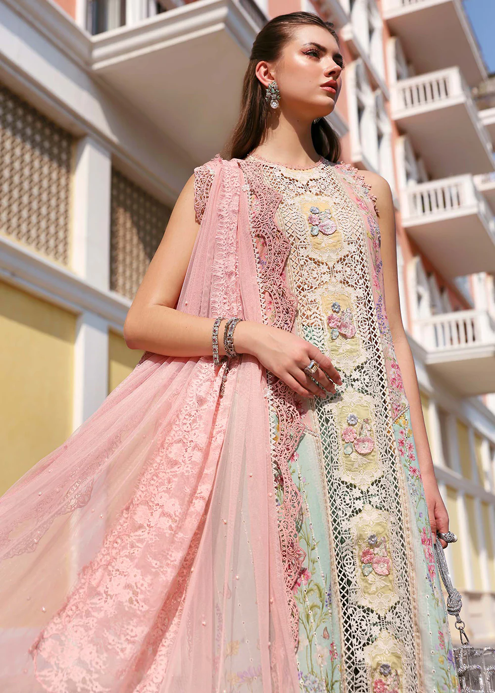 Premium Luxury Lawn '26 by Maria B | D-2606A - Image 4