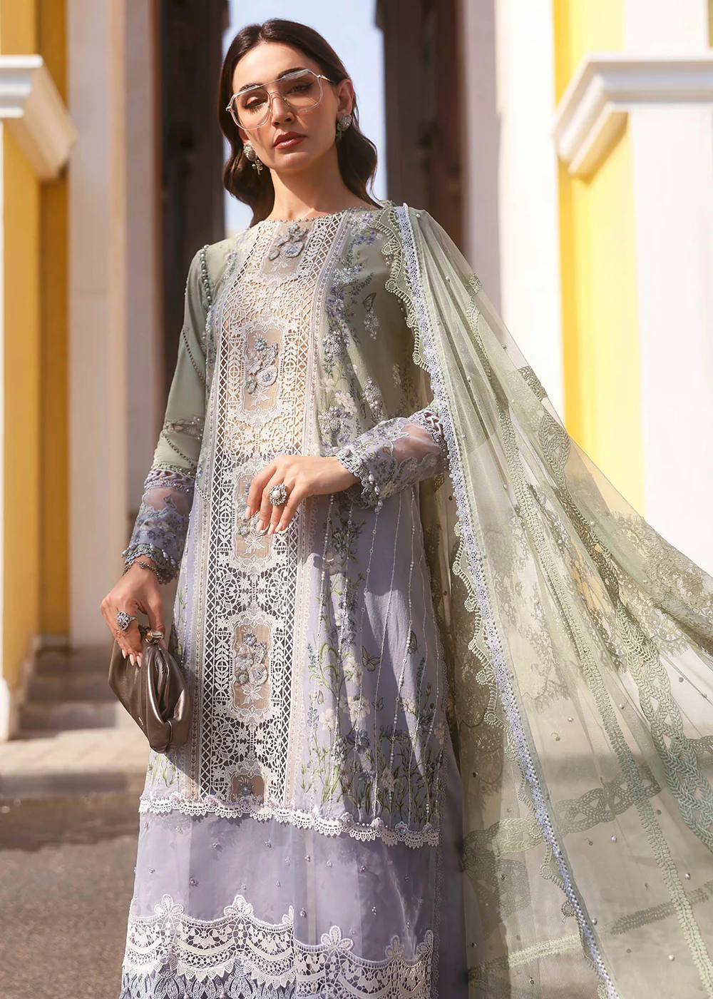 Premium Luxury Lawn '26 by Maria B | D-2606B - Image 6