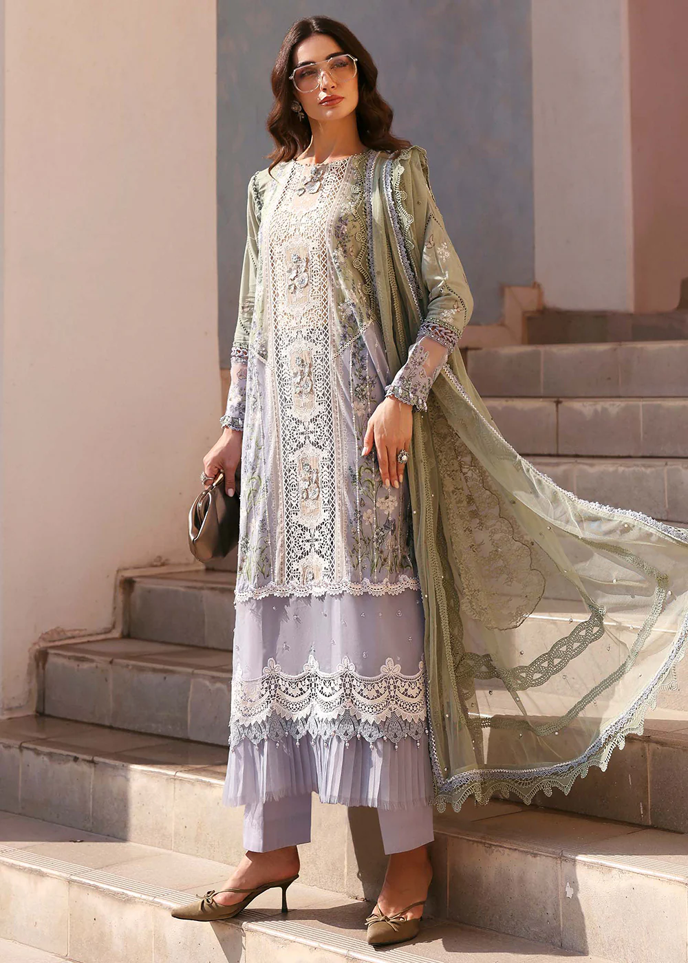 Premium Luxury Lawn '26 by Maria B | D-2606B - Image 7