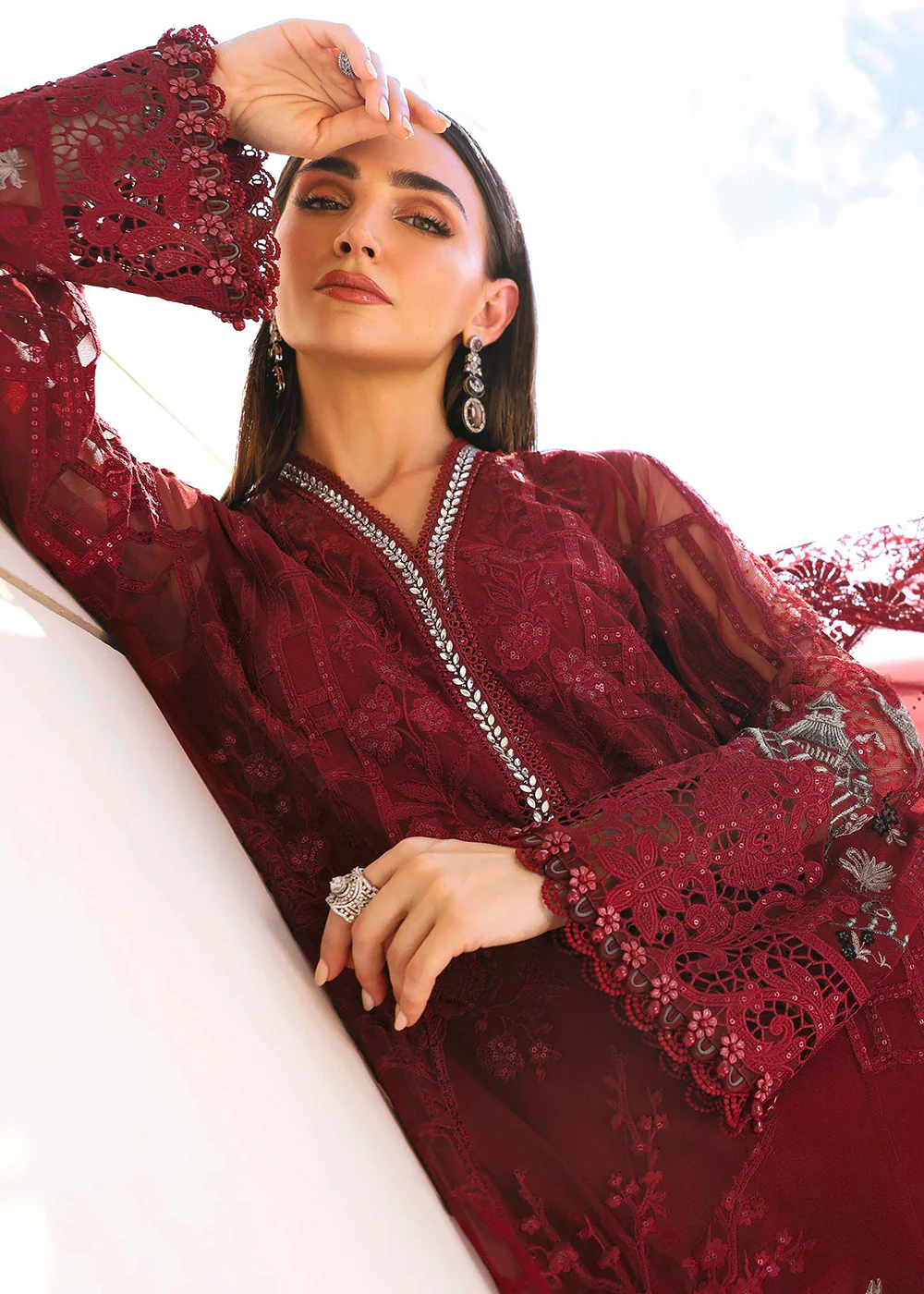 Premium Luxury Lawn '26 by Maria B | D-2607A - Image 8
