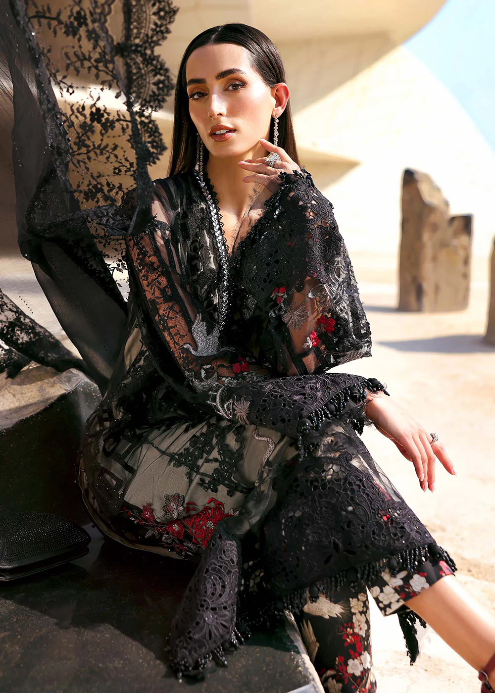Premium Luxury Lawn '26 by Maria B | D-2607B - Image 10