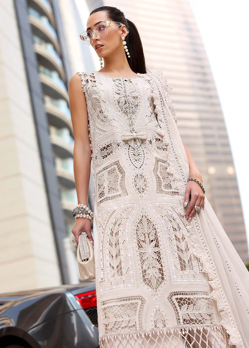 Premium Luxury Lawn '26 by Maria B | D-2608A - Image 2