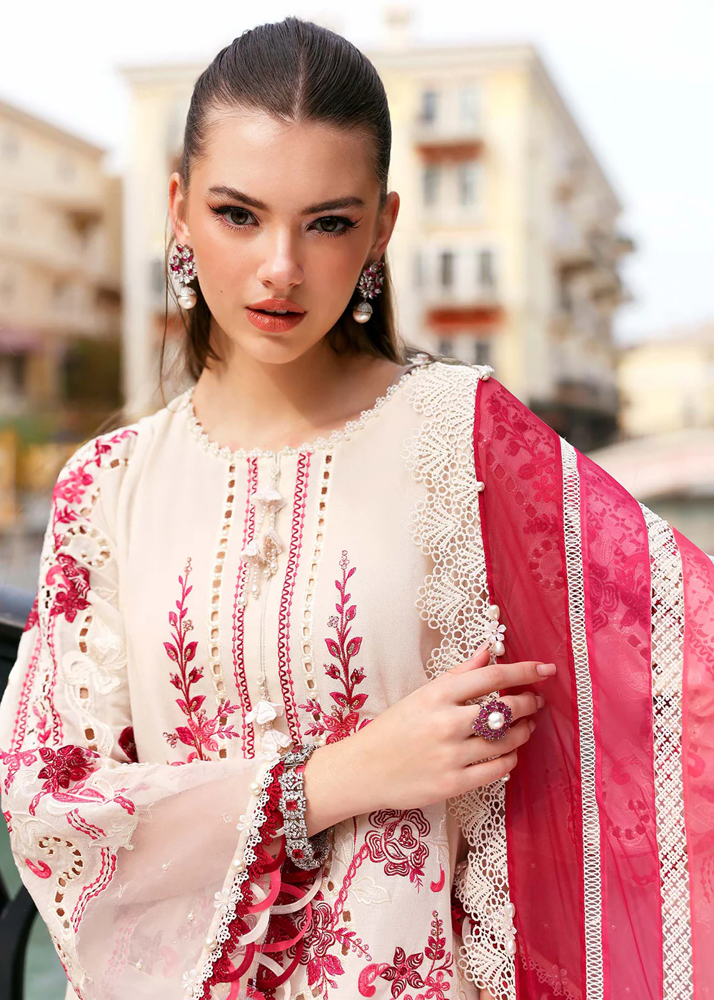 Premium Luxury Lawn '26 by Maria B | D-2609A - Image 4