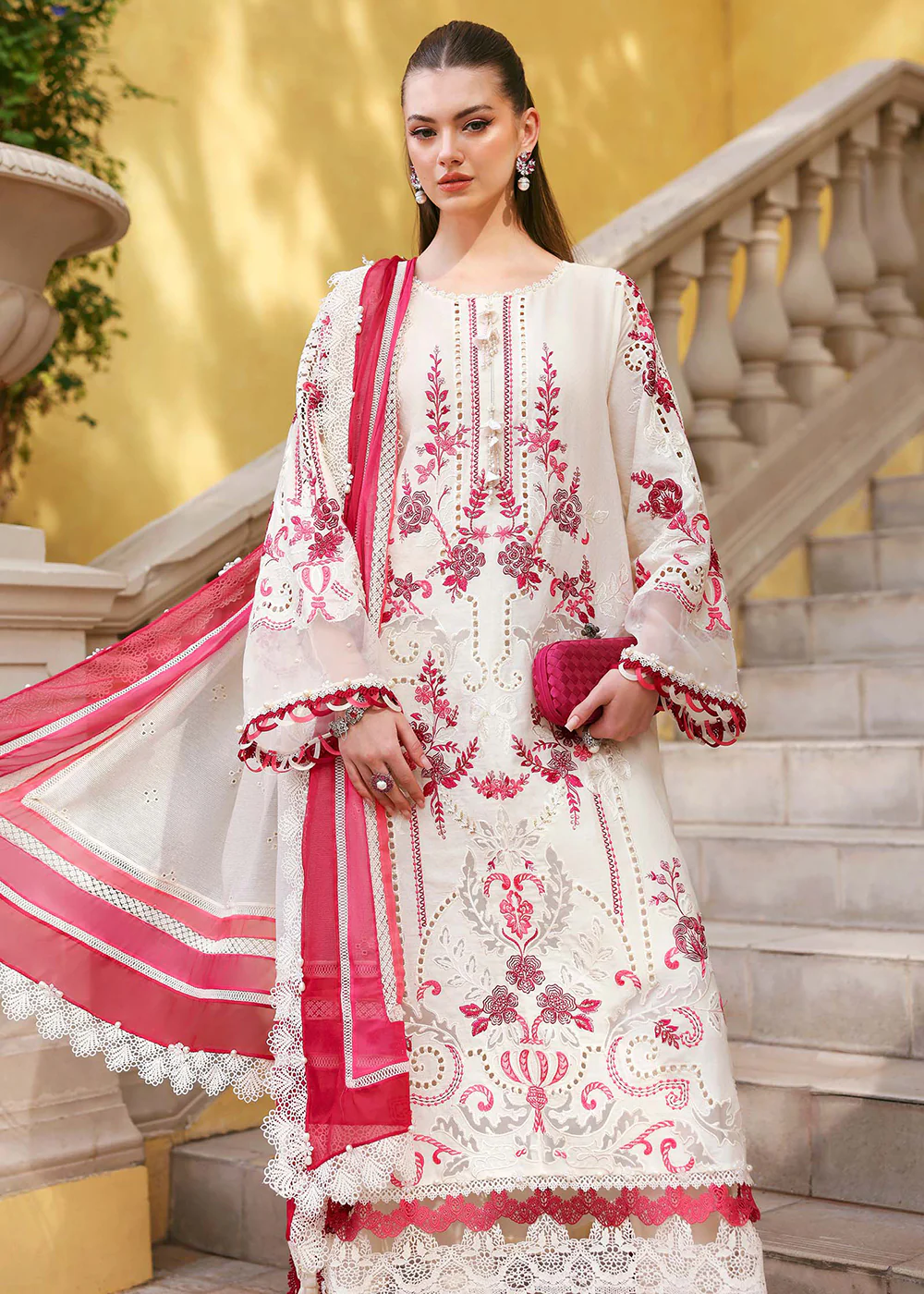 Premium Luxury Lawn '26 by Maria B | D-2609A - Image 6