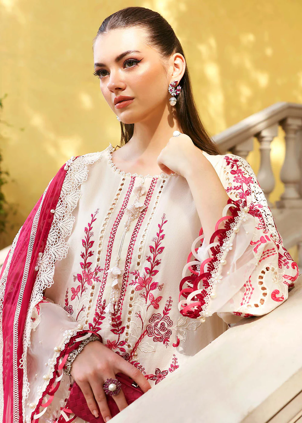 Premium Luxury Lawn '26 by Maria B | D-2609A - Image 8