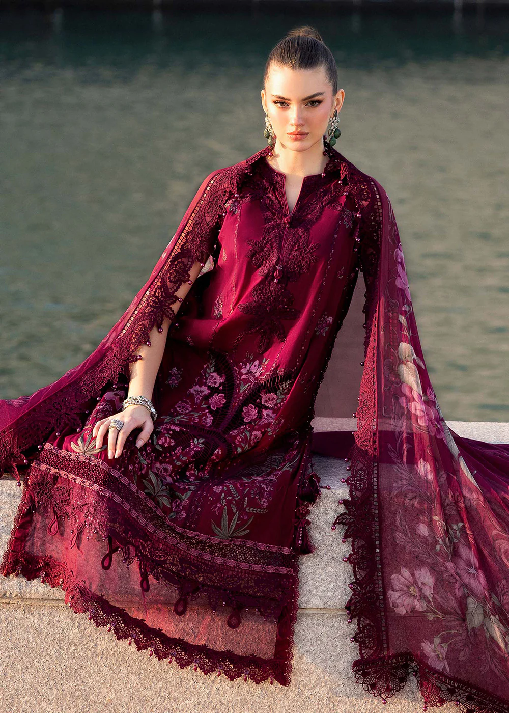 Premium Luxury Lawn '26 by Maria B | D-2611B - Image 3