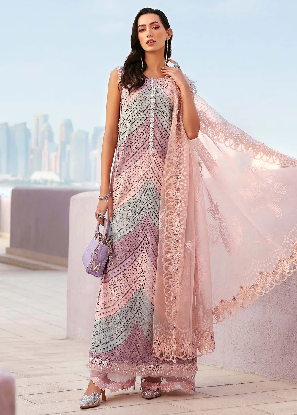Premium Luxury Lawn '26 by Maria B | D-2612B - Image 6