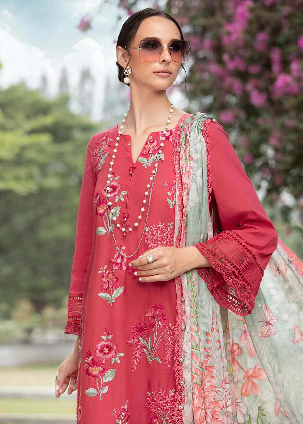 Printed Lawn Suit - Maria B - M.Prints Eid Collection 2023 - MPT-1802-A - Image 4