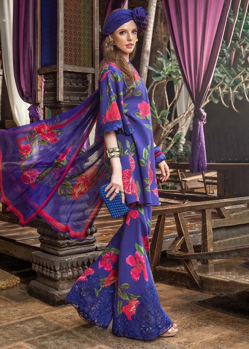 Printed Lawn Suit - Maria B - M.Prints Eid Collection 2023 - MPT-1803-B - Image 4