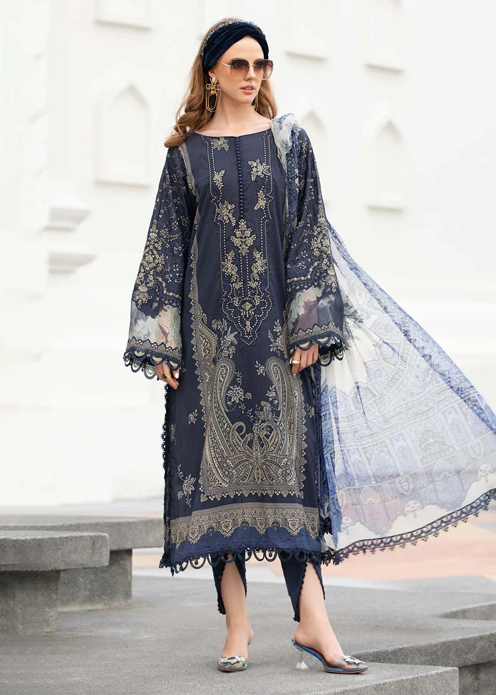 Printed Lawn Suit - Maria B - M.Prints Eid Collection 2023 - MPT-1805-B - Image 4