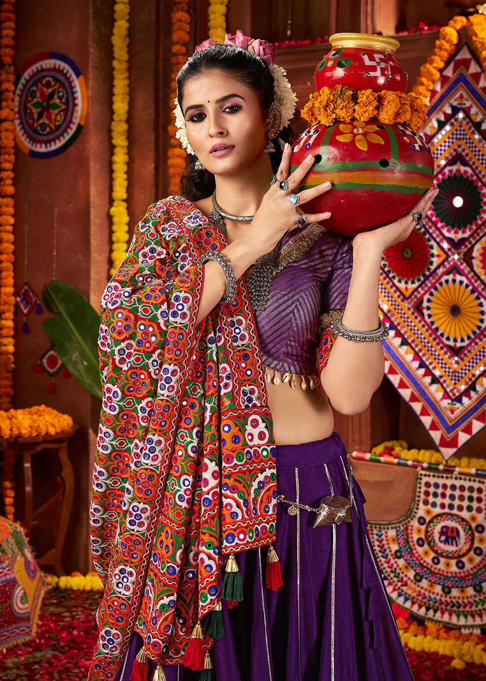 Purple Navratri Special Chaniya Choli - Image 2