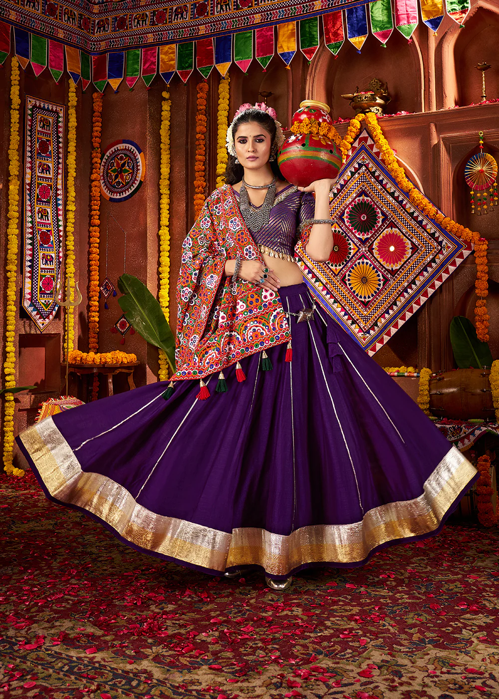 Purple Navratri Special Chaniya Choli - Image 3
