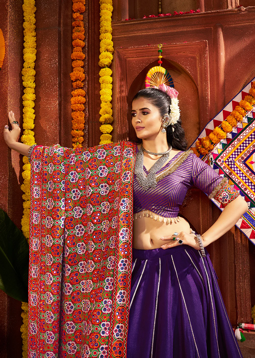 Purple Navratri Special Chaniya Choli - Image 4