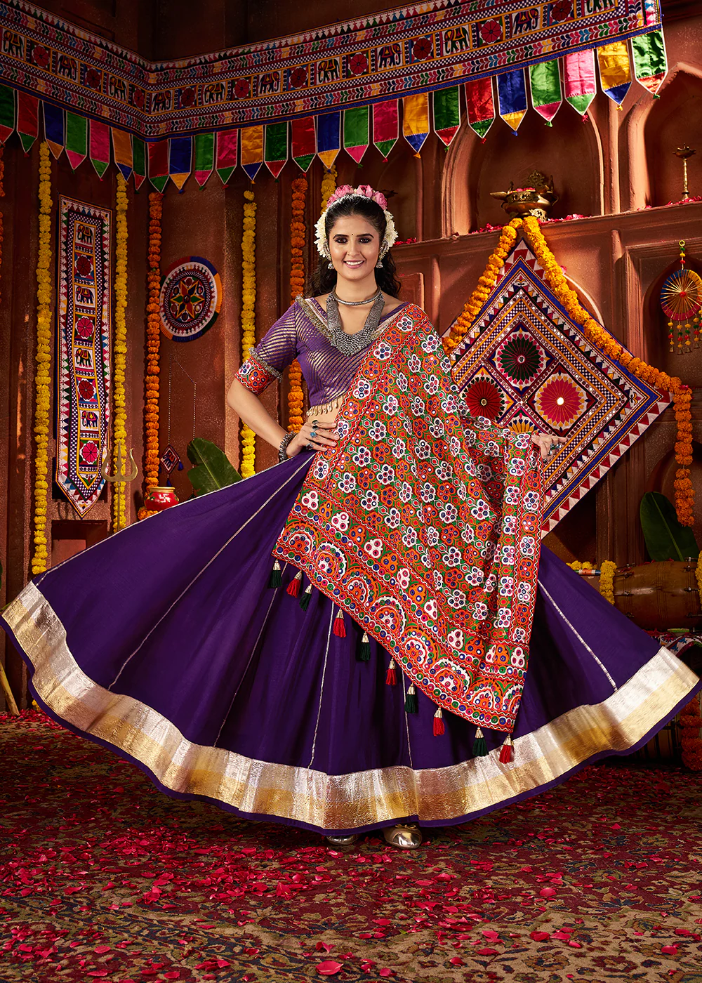 Purple Navratri Special Chaniya Choli - Image 5
