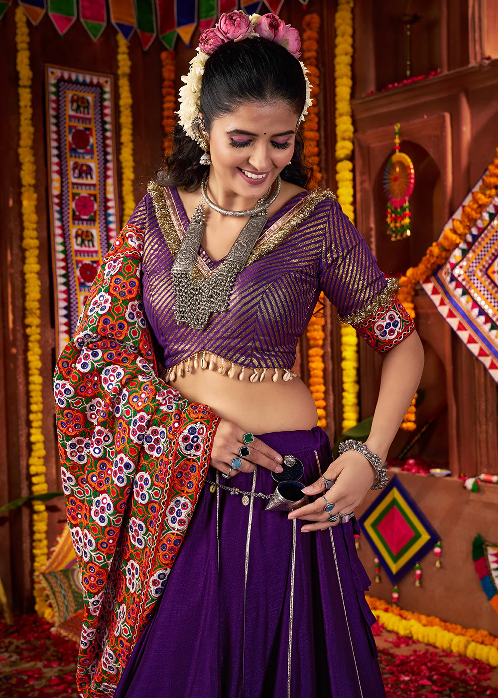 Purple Navratri Special Chaniya Choli - Image 6