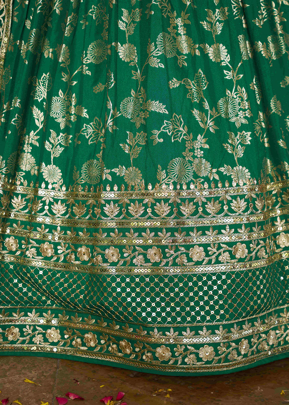Rama Dola Silk Jacquard Festive Party Lehenga Choli - Image 8