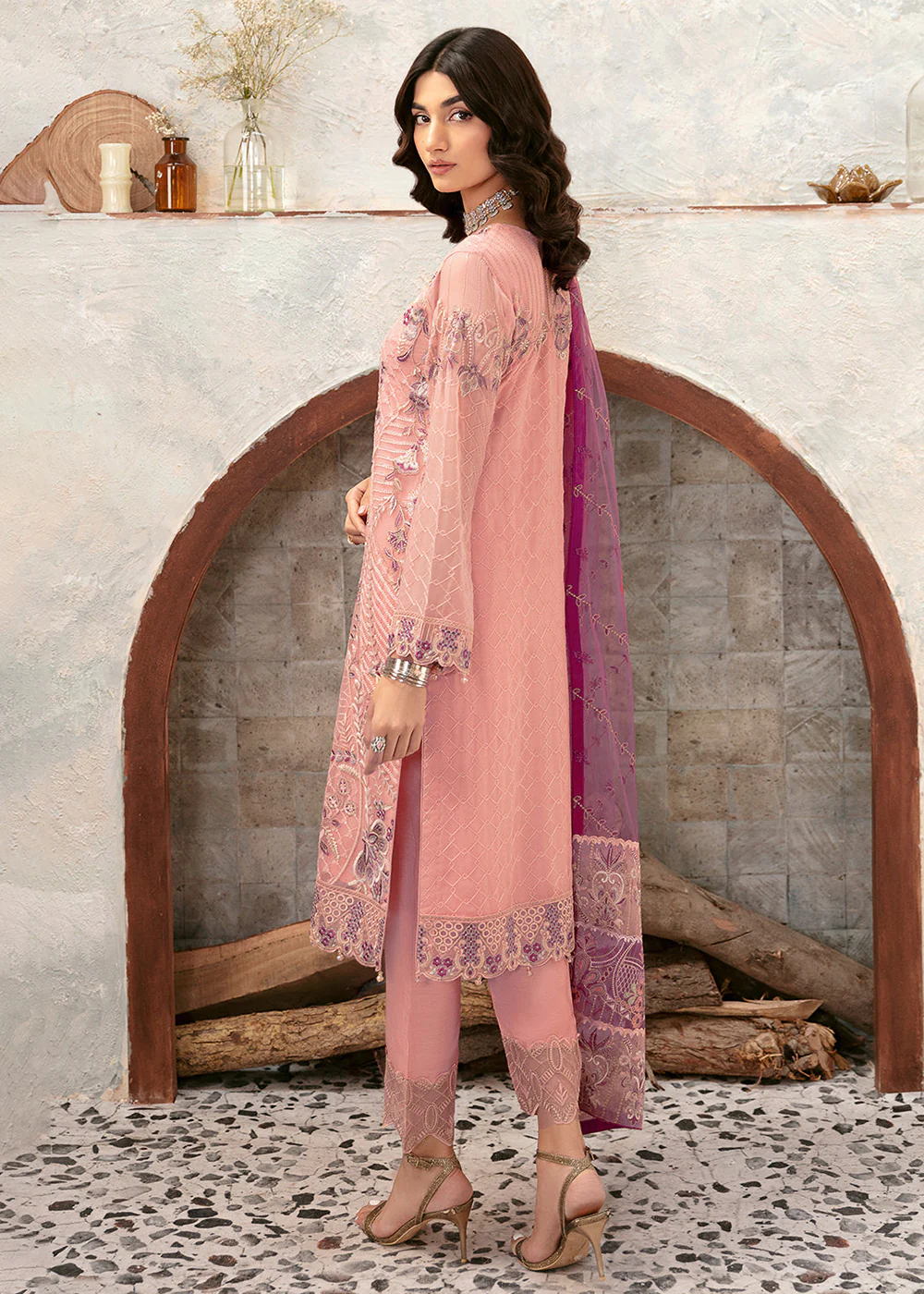 Rangoon Chiffon Collection 24 by Ramsha | D-1201 - Image 3