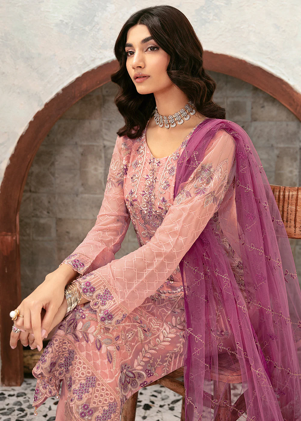 Rangoon Chiffon Collection 24 by Ramsha | D-1201 - Image 6