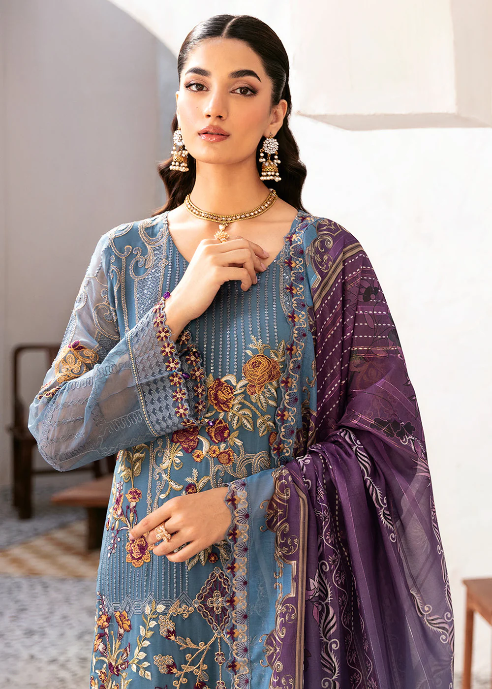 Rangoon Chiffon Collection 24 by Ramsha | D-1202 - Image 2