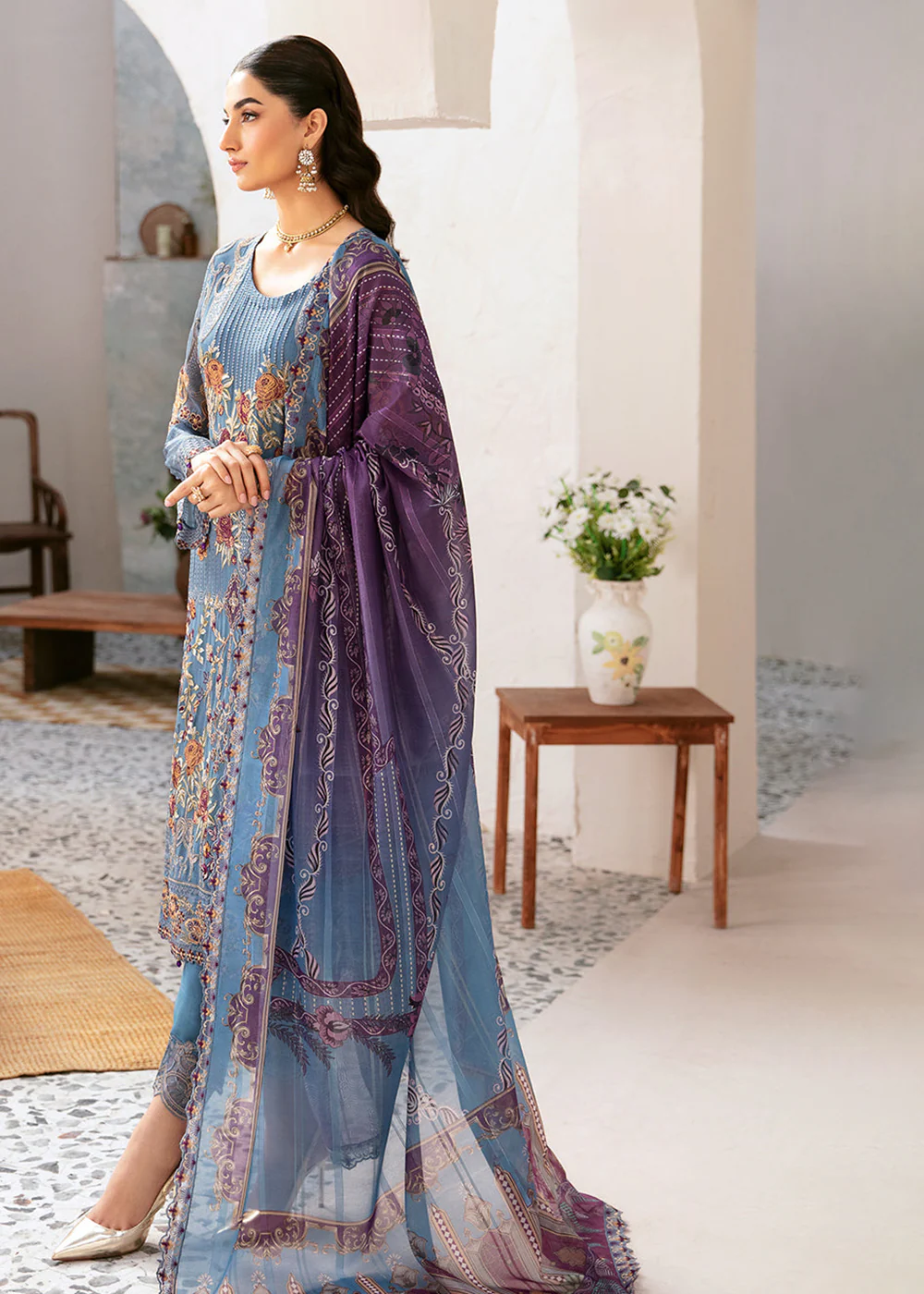 Rangoon Chiffon Collection 24 by Ramsha | D-1202 - Image 5