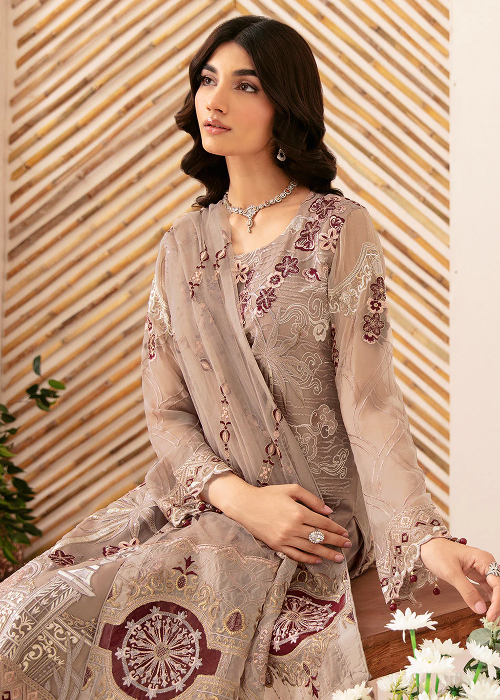 Rangoon Chiffon Collection 24 by Ramsha | D-1206 - Image 5