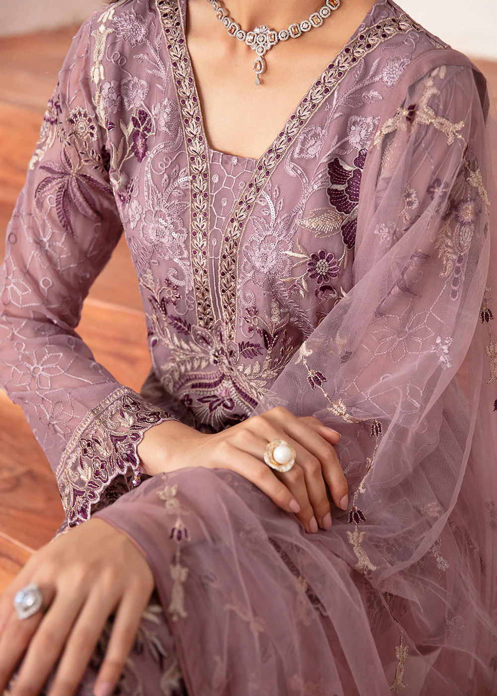 Rangoon Chiffon Collection 24 by Ramsha | D-1208 - Image 6