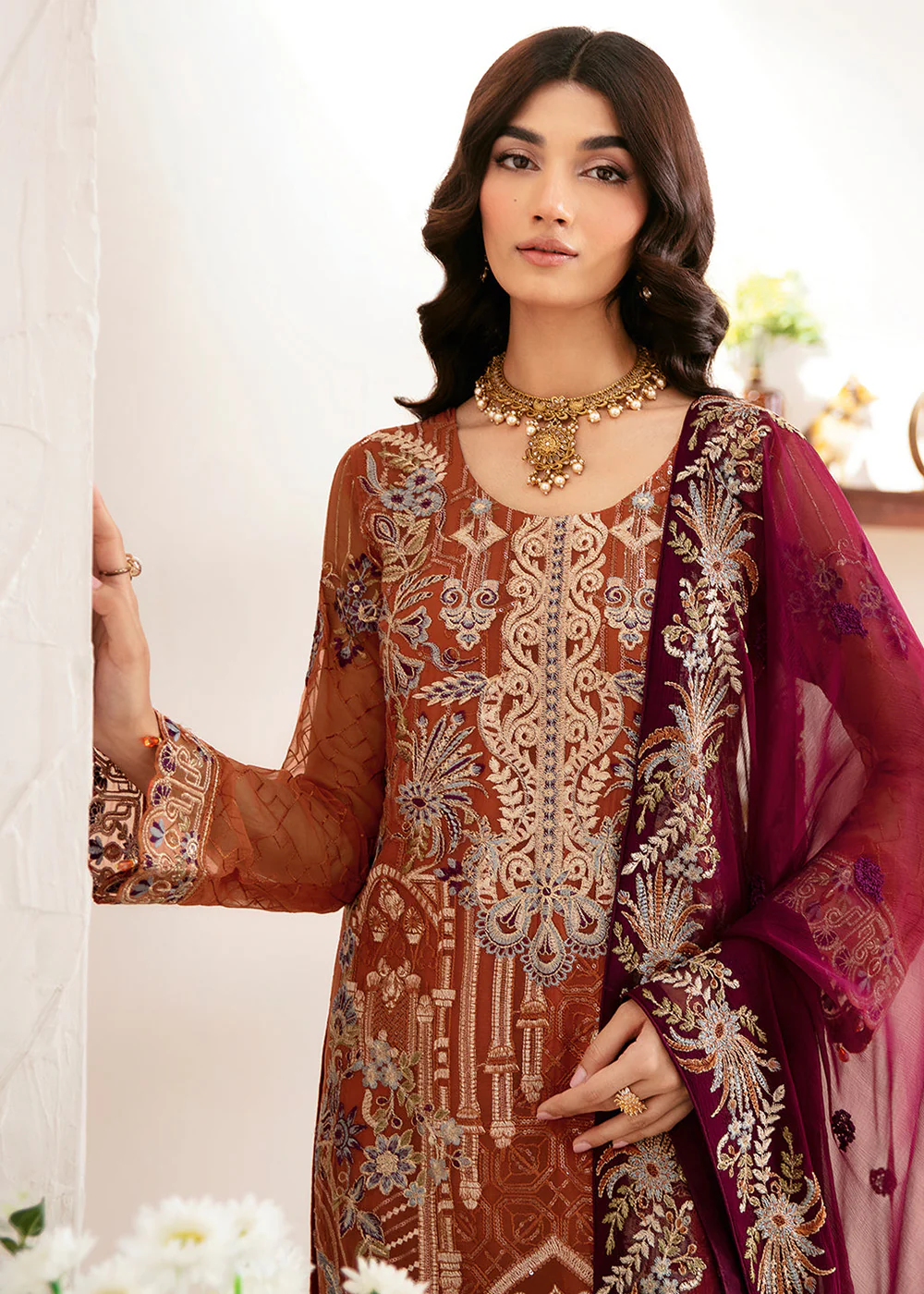 Rangoon Chiffon Collection 24 by Ramsha | D-1209 - Image 5
