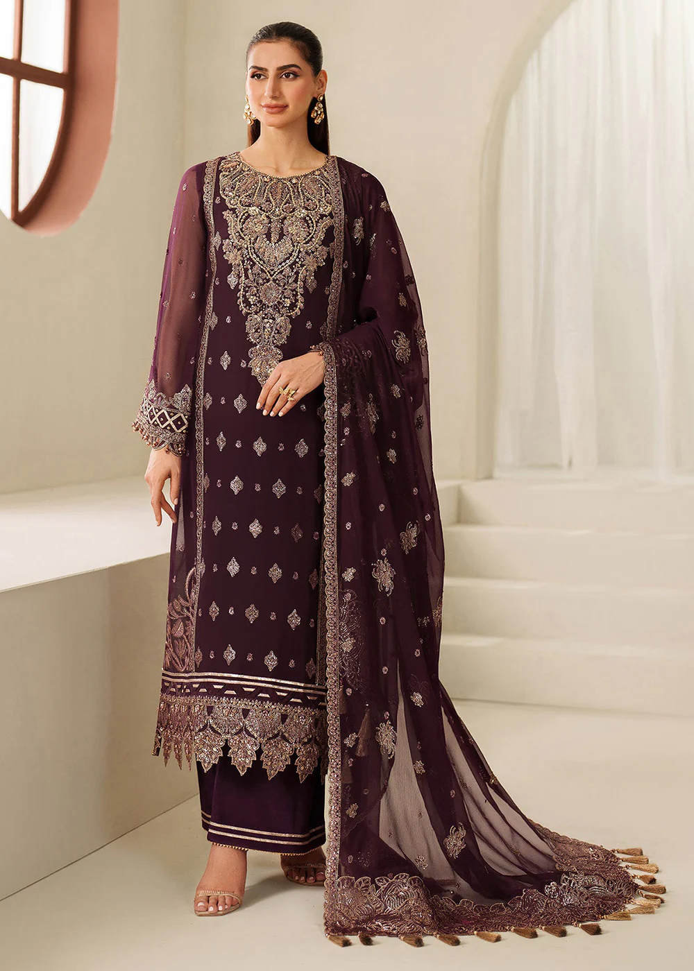 Reena Handwork Luxury Chiffon '25 by Alizeh | AF-4053 Tehwar - Image 4