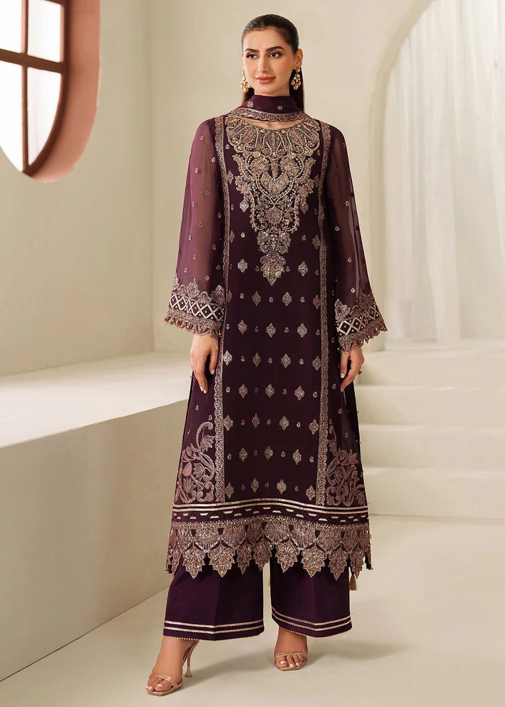 Reena Handwork Luxury Chiffon '25 by Alizeh | AF-4053 Tehwar - Image 5