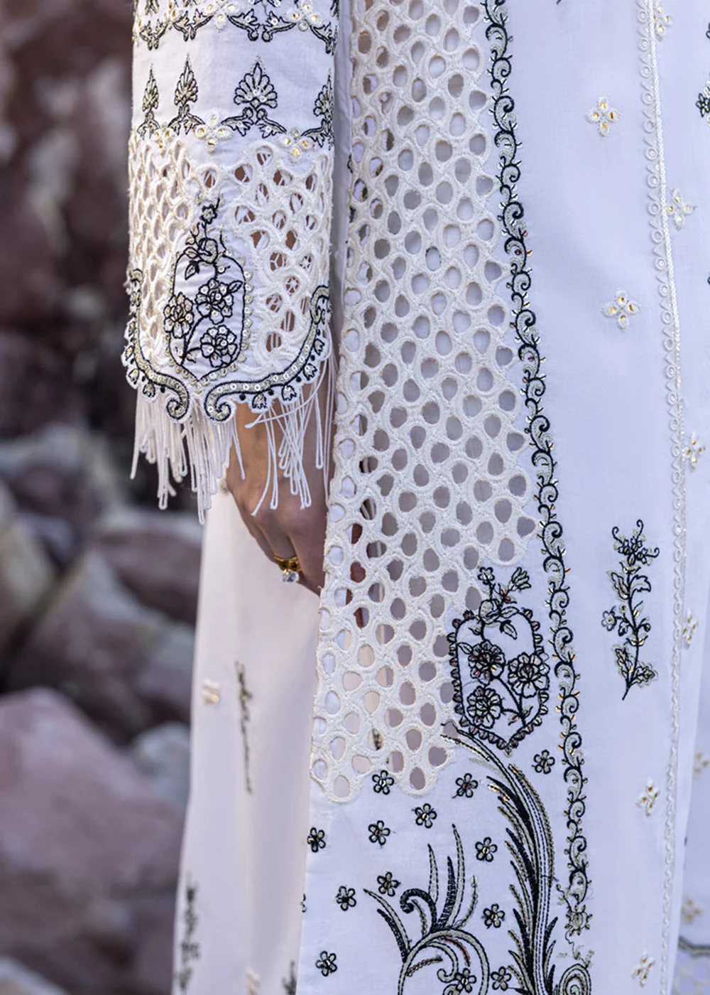 Sahil Kinare Luxury Lawn '24 by Qalamkar | FP-02 FIZA - Image 6