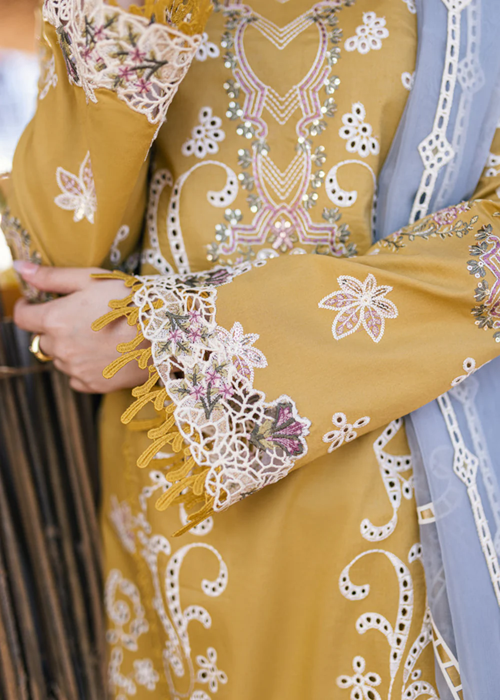 Sahil Kinare Luxury Lawn '24 by Qalamkar | FP-03 SELMA - Image 6