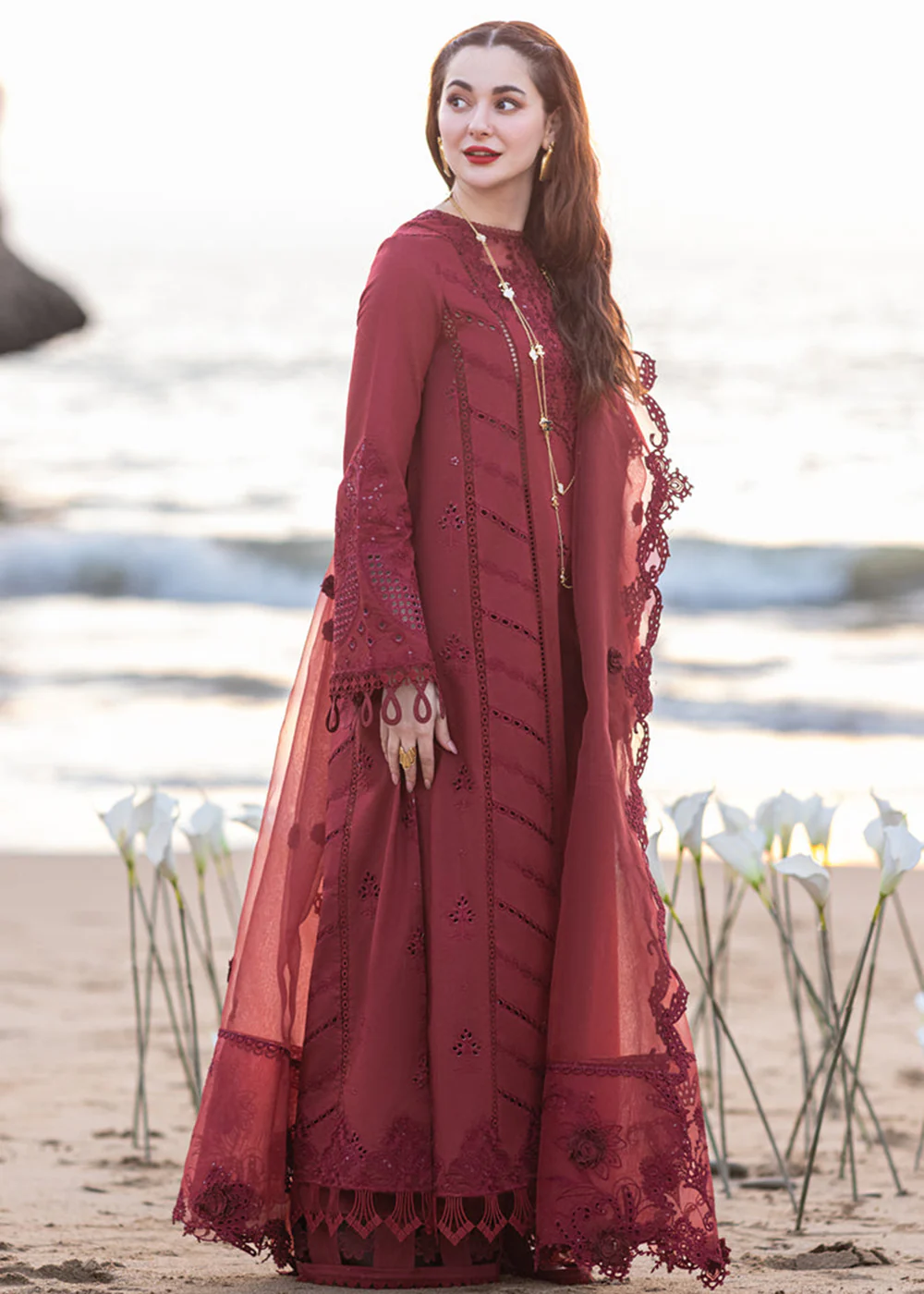 Sahil Kinare Luxury Lawn '24 by Qalamkar | FP-07 AISHA - Image 6