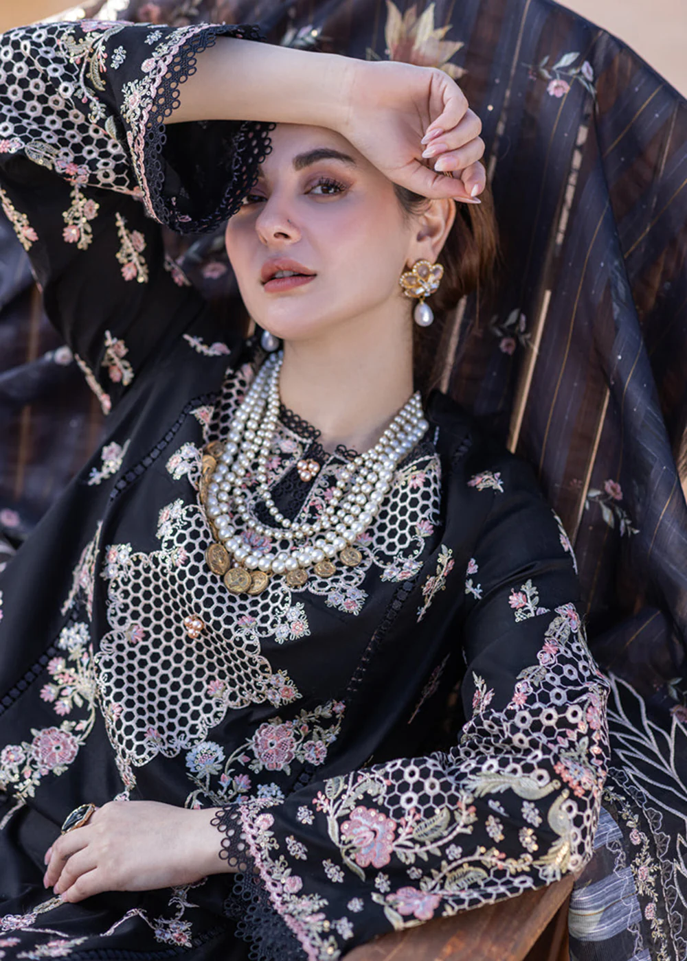 Sahil Kinare Luxury Lawn '24 by Qalamkar | FP-14 RIMA - Image 2