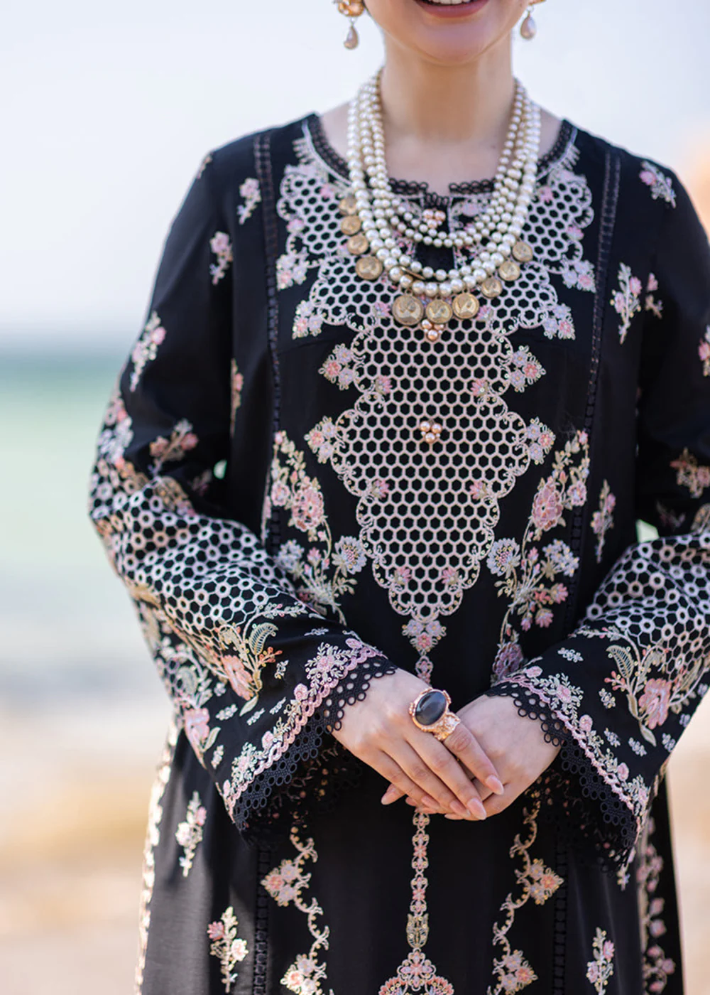 Sahil Kinare Luxury Lawn '24 by Qalamkar | FP-14 RIMA - Image 6