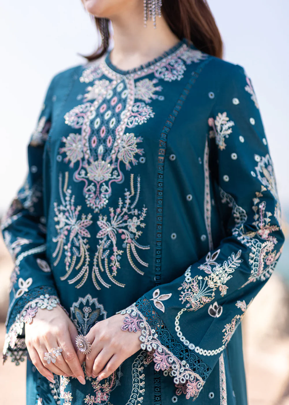 Sahil Kinare Luxury Lawn '24 by Qalamkar | FP-16 KIRA - Image 2