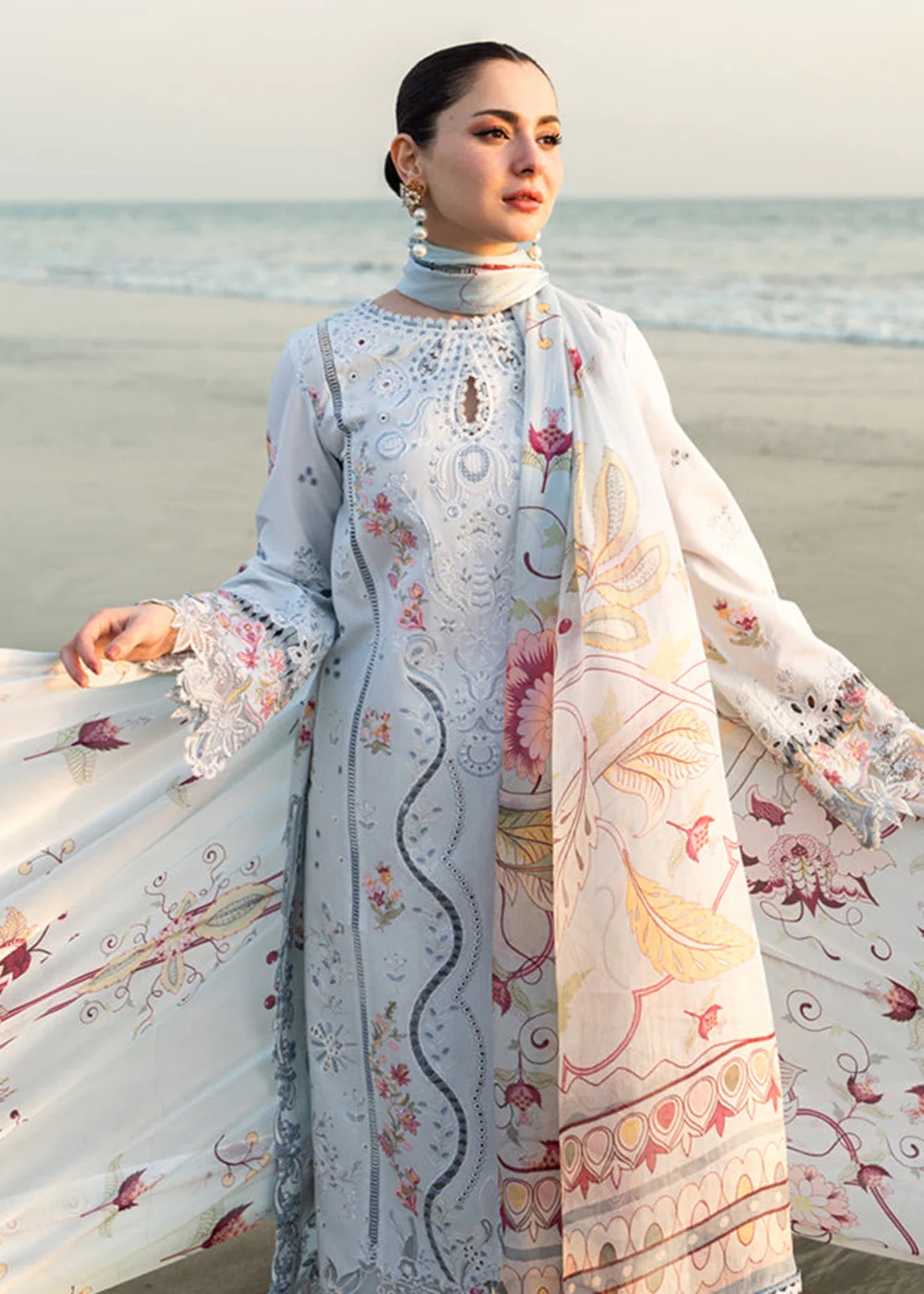 Sahil Luxury Lawn '25 by Qalamkar | FK-02 ISABELLA - Image 2