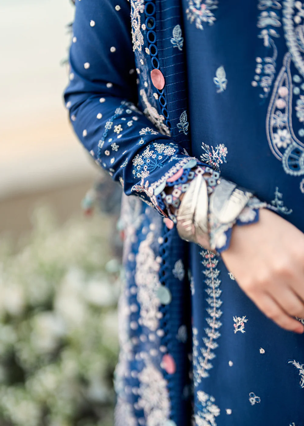 Sahil Luxury Lawn '25 by Qalamkar | FK-05 AURORA - Image 11