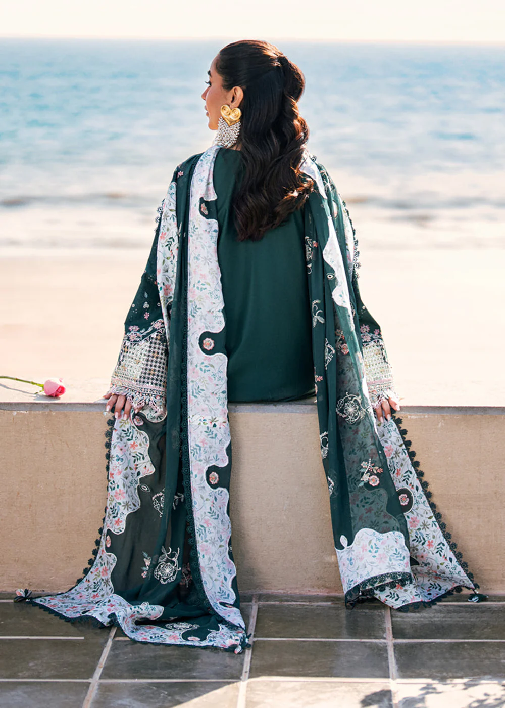 Sahil Luxury Lawn '25 by Qalamkar | FK-13 ELIZA - Image 3