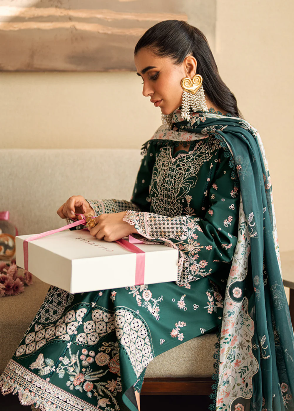 Sahil Luxury Lawn '25 by Qalamkar | FK-13 ELIZA - Image 6