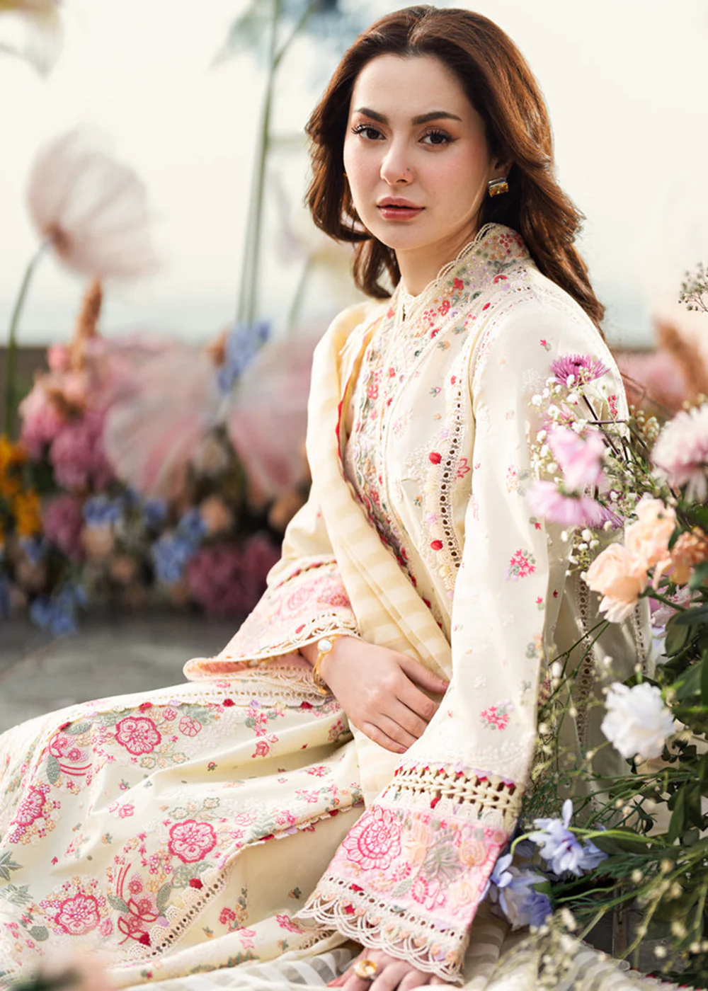 Sahil Luxury Lawn '25 by Qalamkar | FK-14 SCARLETT - Image 4