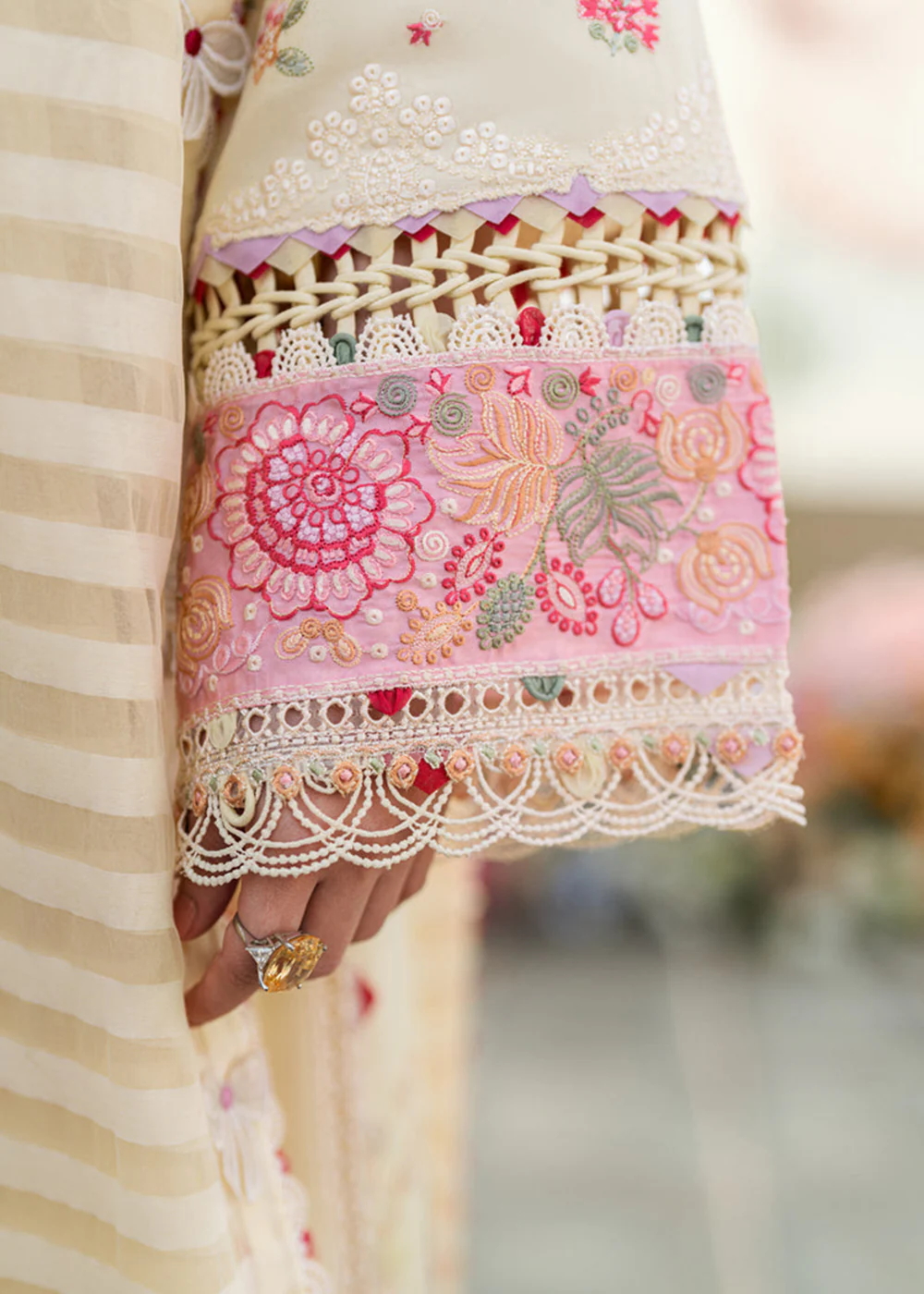 Sahil Luxury Lawn '25 by Qalamkar | FK-14 SCARLETT - Image 7