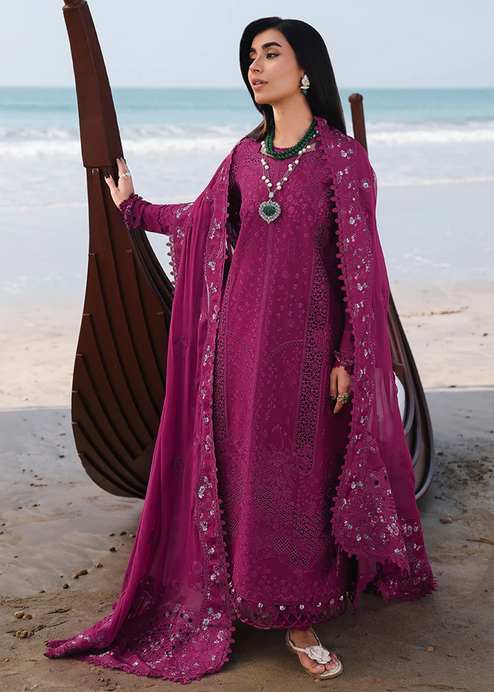 Sahil Luxury Lawn '26 by Qalamkar | SA-01 ZARA