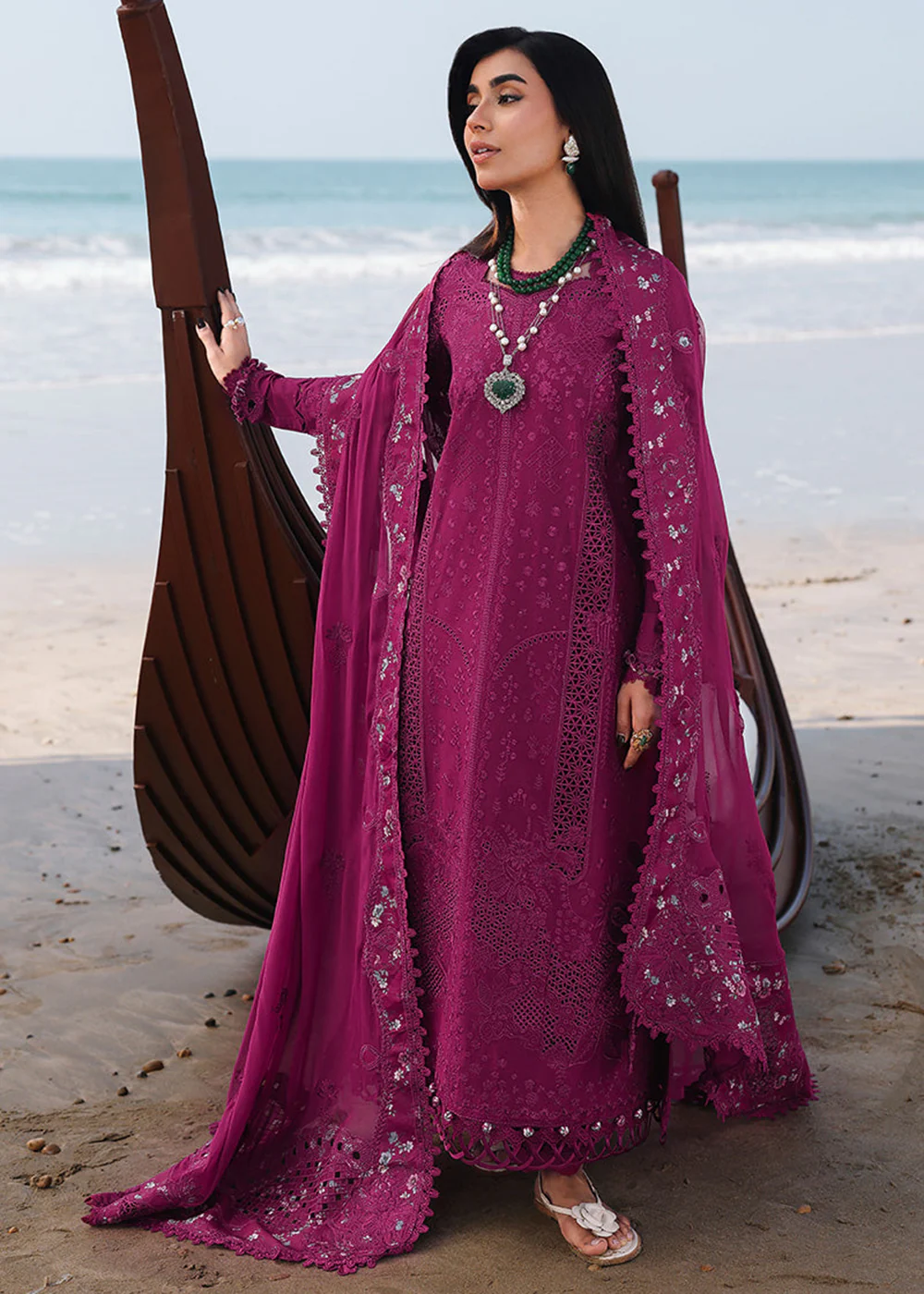 Sahil Luxury Lawn '26 by Qalamkar | SA-01 ZARA - Image 7