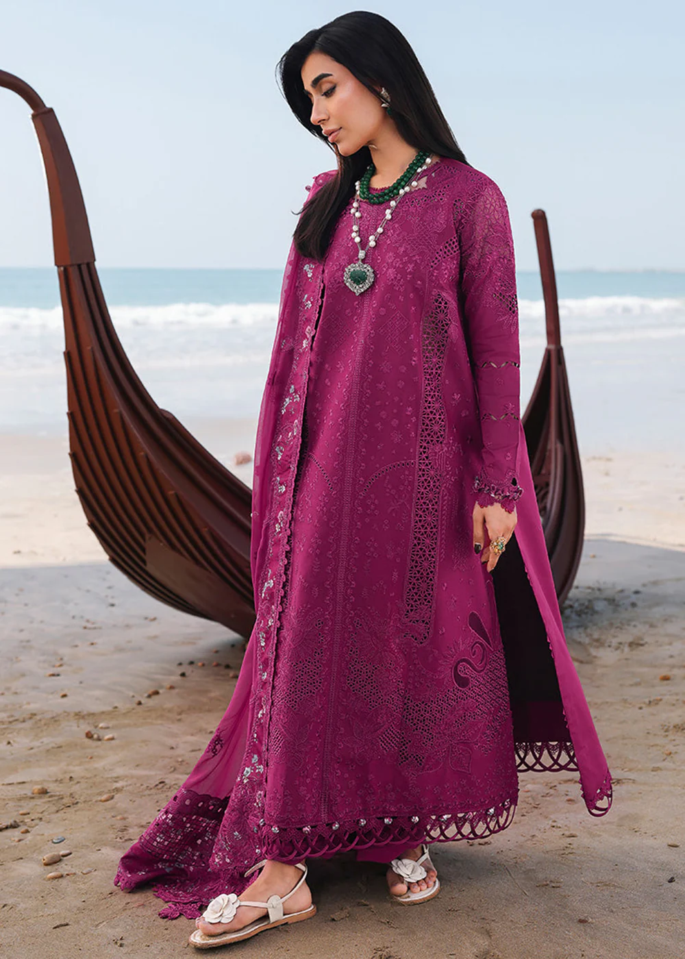 Sahil Luxury Lawn '26 by Qalamkar | SA-01 ZARA - Image 8