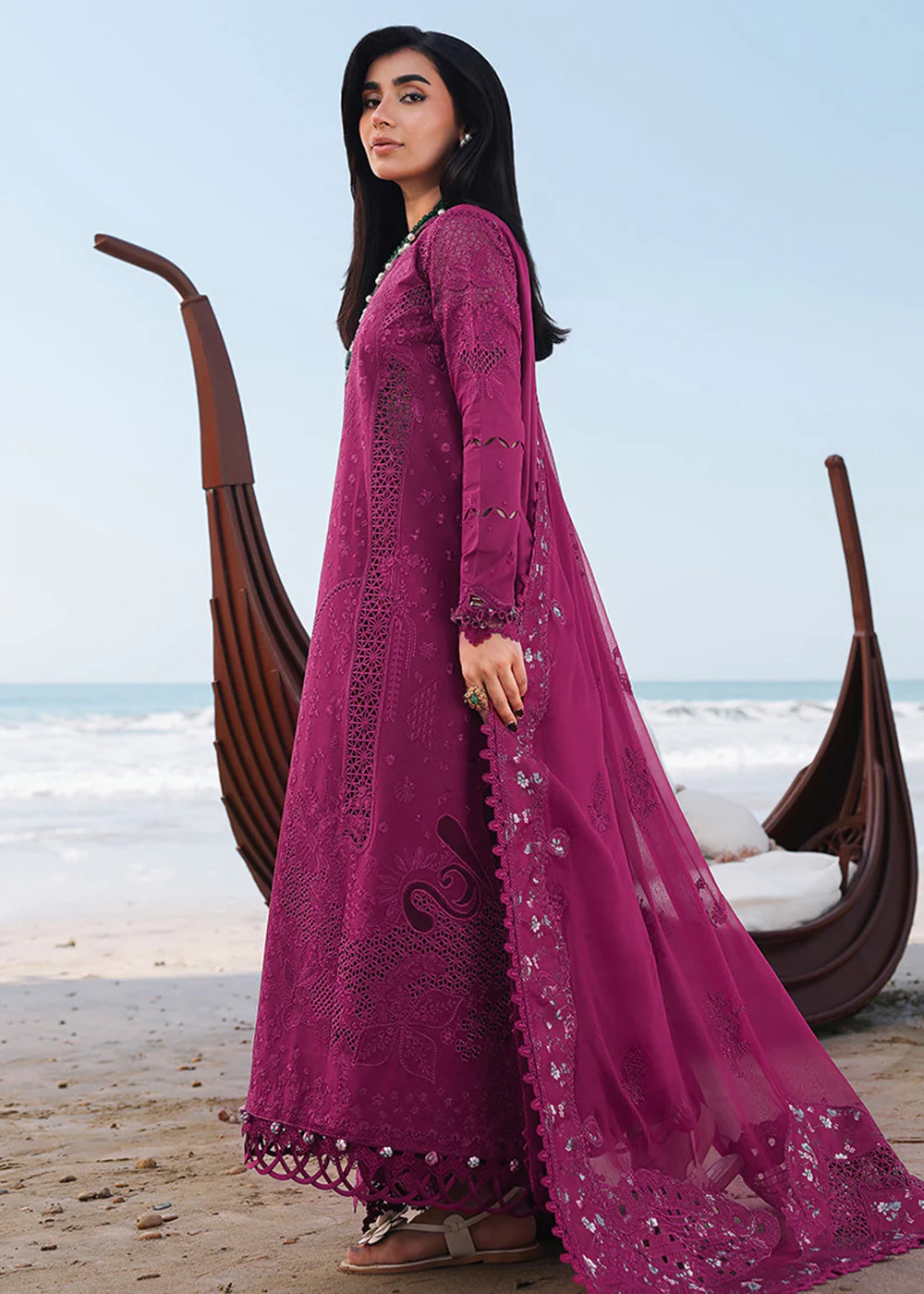 Sahil Luxury Lawn '26 by Qalamkar | SA-01 ZARA - Image 9