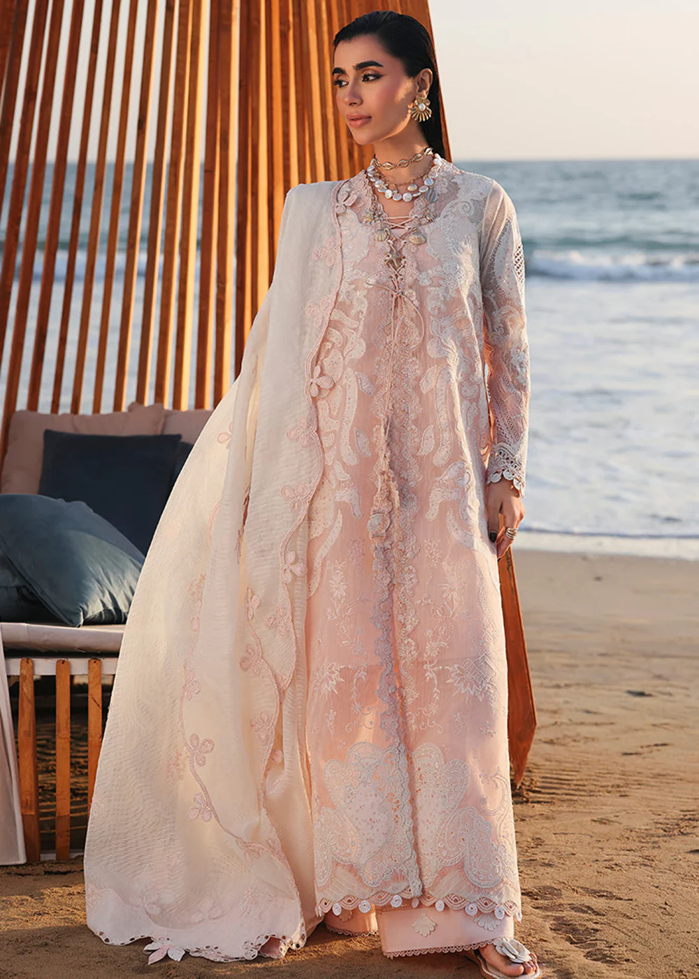 Sahil Luxury Lawn '26 by Qalamkar | SA-06 MAHUR - Image 5